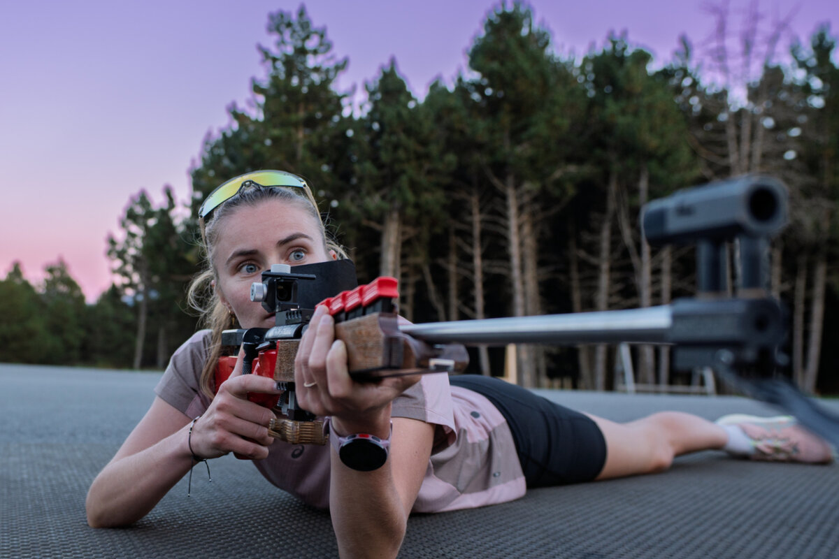Tir biathlon à 50 m à Font-Romeu